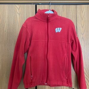 Wisconsin Badgers Columbia Red Fleece Jacket